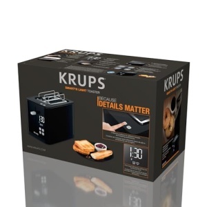 Toaster Krups KH641810 Smartn Light 7 trepte de rumenire Display digital Negru - Img 8