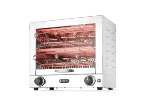 Toaster profesional HENDI cu 2 niveluri, 3000W, inox, 6 toastzangi - Img 3