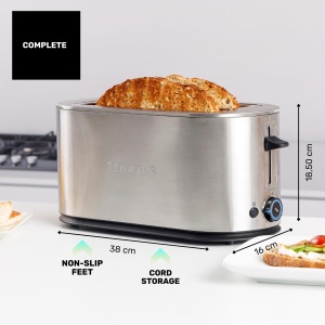 Toaster Taurus Mytoast Duplo Legend 1500W, 2 fante mari, 7 trepte de rumenire - Img 8