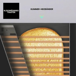 Toaster Taurus Mytoast Legend 1000 W, inox, extra lat, 7 niveluri rumenire - Img 5