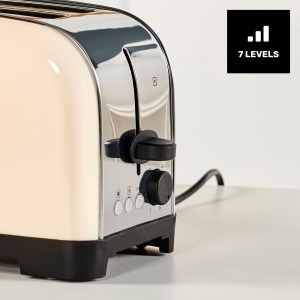 Toaster Taurus Vintage Creme, 1500W, 2 fante lungi, 7 niveluri de rumenire - Img 3