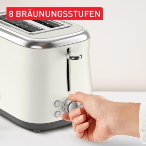 Toaster Tefal TT720AE0, Retro, 8 Braunungsstufen, 4 Functii, Alb - Img 5