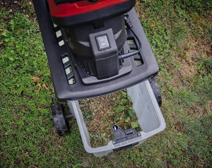 Tocator electric crengi Einhell GC-KS 2540 CB (2.500 W, grosime max. 40 mm ramuri, 2 lame reversibile din otel, cutie de colectare de 55 L, maner de transport, tamper) - Img 3