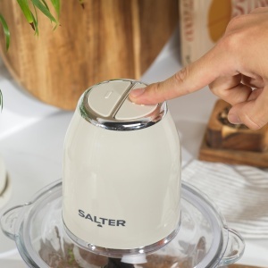 Tocator electric Salter Retro Cream, 1.2 litri, 500 W, lame inox, baza antialunecare - Img 8
