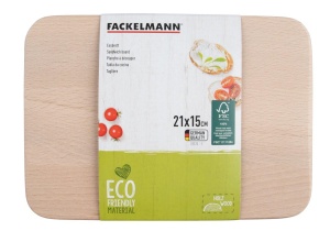 Tocator Fackelmann 31123 din lemn de fag 210x150 mm antibacterian si durabil - Img 3