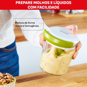 Tocator manual Tefal K1644104 5 Secunde 450 ml Lame din otel inoxidabil Verde - Img 3