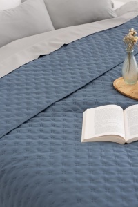 Todocama Cuvertura de pat cu model de stele 100 microfibra 180x260 cm Blaugri - Img 6