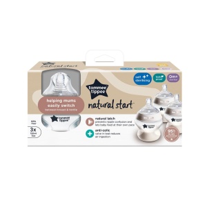 Tommee Tippee - Biberoane anti-colici Natural Start 150ml, Tetina asemanatoare sanului, valva anti-colice, autosterilizare, accesorii, pachet de 3 - Img 2