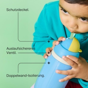 Tommee Tippee Set 2 Activ Becher 266 ml Roz si Mov Anti-scurgere Cu Pai Silicon - Img 4