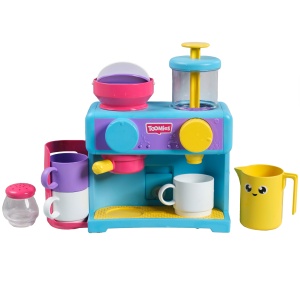 Tomy Toomie's Bath Barista - Jucarie de baie pentru bebelusi montata pe perete ca cafenea si bucatarie de joaca cu baie cu spuma pentru copii mici - Set de bucatarie: 3 cani, 1 ulcior, 1 shaker - de la 18 luni pentru fete si baieti