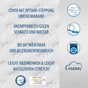 Topper ortopedic Genius Eazzzy 200x220cm, inaltime 7cm, din gel, pentru alergici - Img 6