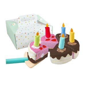 Torta de jucarie HABA Creative Play cu accesoriu, 5 lumanari, pentru copii de la 3 ani