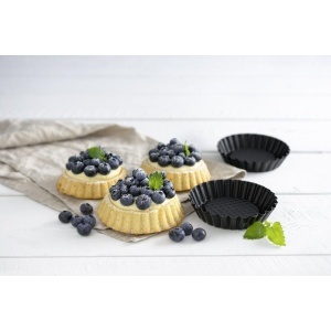 Torteletts Zenker Black Metallic 6 forme, 10,5 cm, antiaderente, otel - Img 2