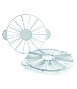 Tortenteiler IBILI 732800 26 cm Alb pentru 1416 portii din plastic - Img 2
