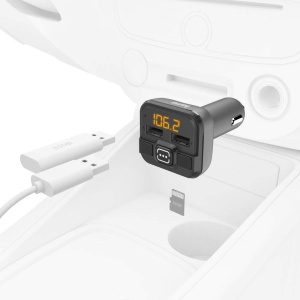 Transmitator FM Bluetooth Hama pentru radio auto cu incarcator auto (adaptor auto pentru priza bricheta cu conexiuni pentru microSD, stick USB si pentru incarcare, transmitator Bluetooth wireless) gri - Img 8