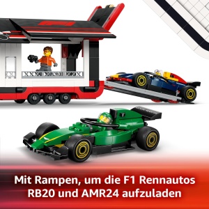 Transportor LEGO City F1 cu RB20 si AMR24, 1086 piese, 5 minifigurine - Img 4