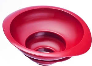 Trichter pentru conserve Westmark, set 2 piese, plastic, rosu, 4.27.5 cm