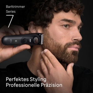 Trimmer barba Braun Series 7 BT7545, 40 lungimi, 120 min autonomie, gri - Img 2