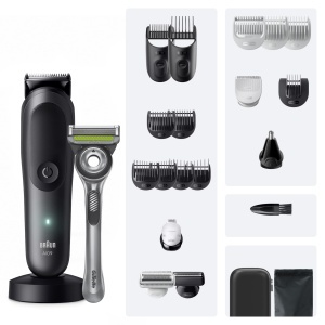 Trimmer Braun Multigroom All-in-One Series 9, 22-in-1, 14 lungimi, gri - Img 7
