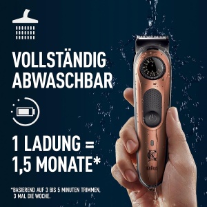 Trimmer de barba King C. Gillette PRO, 40 lungimi, kabellos, inclus mini shampoo si balsam - Img 5