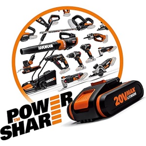 Trimmer de gard viu fara fir WORX WG261E.9 - Trimmer de gard viu si arbusti cu lungime lama de 44 cm - Distanta dintilor de 16 mm - Ideal pentru garduri vii inalte - Usor si compact - Compatibil PowerShare - Fara baterie si incarcator - Img 11