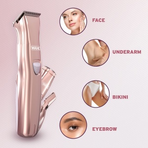 Trimmer facial si corporal WAHL 3 in 1 reincarcabil pentru femei rosu - Img 3