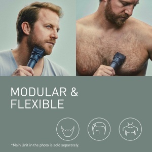 Trimmer multifunctional Panasonic XSHAPE-TRIM MULTISHAPE, 58 lungimi, negru - Img 3