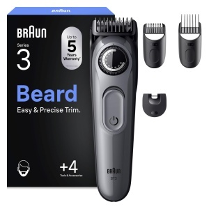 Trimmer pentru barba Braun Series 3 BT3525, 50 min autonomie, 40 lungimi, gri