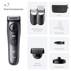 Trimmer pentru barba Braun Series 7 BT7525, kabellos, 40 lungimi, gri - Img 7