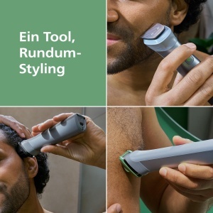 Trimmer pentru barba si par PHILIPS Multigroom Series 5000, 10 accesorii, acumulator 120 min - Img 2