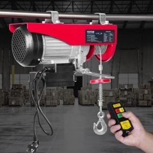 Troliu electric VEVOR 500 kg pana la 1000 kg Inaltime de ridicare 12 m Cablu de sarma Motor de ridicare Troliu 1600 W Scripete cu motor de cupru 10 m / min Palan de viteza de ridicare cu telecomanda fara fir Cablu de ridicare Palan cu lant - Img 5