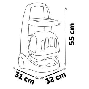 Trolley Veterinar Smoby cu Panda Plush, 2-in-1, 31 x 32,1 x 55,2 cm - Img 4