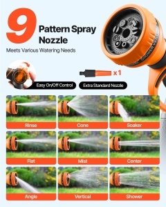 Tromela pentru furtun VEVOR XW40-12, 12mmx40m, cu sistem de retractare automata - Img 6