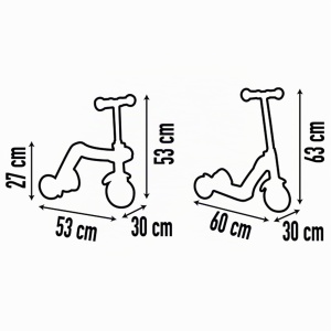 Trotineta cu 3 roti Smoby Little Switch - 2-in-1, inaltime ajustabila, pentru copii 18 luni - Img 5