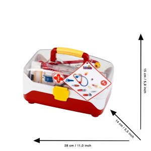 Trusa medicala pentru copii Theo Klein 4685, 27 cm, cu instrumente medicale - Img 3