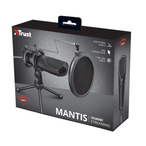 Trust Gaming GXT 232 Mantis Microfon USB cu filtru pop si trepied, Microfon pentru PC, Laptop, PS4 si PS5, Streaming, Podcast, Voice-Over - Negru - Img 7