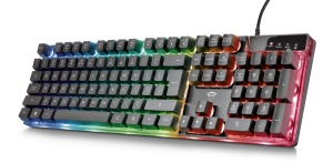 Trust Gaming GXT 838 Azor Mouse si Tastatura pentru Jocuri, Aspect Italian, QWERTY, USB, Anti-ghosting, Tastatura cu Iluminare din Spate LED RGB, Mouse Gaming 800-3000 DPI - Negru - Img 5