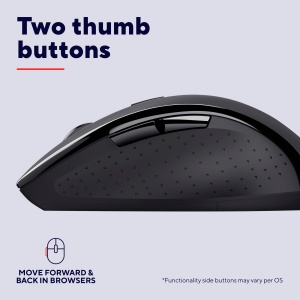 Trust Sura Mouse Wireless pentru laptop/PC/Mac, 800-1200 DPI, 6 butoane, raza de actiune wireless de 10 metri, senzor optic, micro receptor USB, mouse wireless pentru dreptaci, Windows Dell MacBook, negru - Img 6