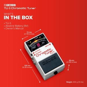 Tuner cromatic BOSS TU-3 pentru chitara si bas, robust, usor de utilizat - Img 5