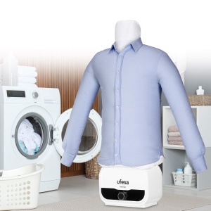 Ufesa SV1200 Calcator automat de camasi, manechin de calcat, masina de calcat pentru camasi, bluze si tricouri, elimina ridurile si neutralizeaza mirosurile, dimensiuni reglabile, cronometru de la 30 min pana la 3 ore, 1200W - Img 4