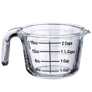 Ulcior de masurare Westmark volum de umplere 05 l pentru cuptor cuptor cu microunde congelator sticla borosilicata transparentnegru 30622260 - Img 3