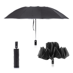 Umbrela Faltabila InnovaGoods cu LED, NegruGri, Design Inversat