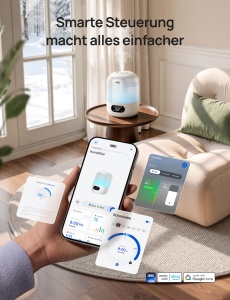 Umidificator DREO cu Wi-Fi, 3L, 30 ore autonomie, lumina RGB - Img 8