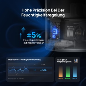 Umidificator inteligent Dreo 6L pentru camere mari, ceata calda si rece pentru dormitor, functionare de 60 de ore, senzor precis de umiditate, difuzor de aroma si compatibil cu Alexa. - Img 3