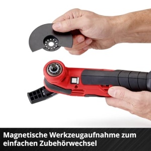 Unealta multifunctionala cu acumulator Einhell VARRITO Power X-Change (Li-Ion, 18 V, 22.000 pana la 40.000 min-1, electronica de viteza, blocare cu eliberare rapida, suport magnetic pentru scule, fara baterie si incarcator) - Img 10