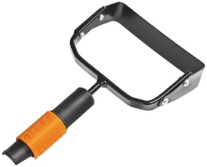 Unelte de dezgropat iarba Fiskars QuikFit, 25 cm, lama din otel, negruportocalie - Img 1
