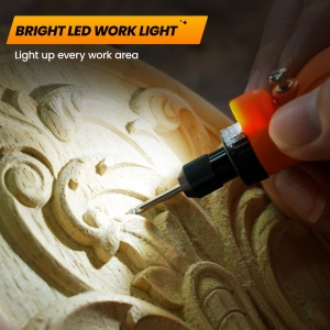 Unelte rotative HARDELL cu LED, 5 viteze, 69 accesorii, 3.7V - Img 6