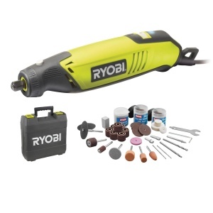 Unelte rotative Ryobi EHT150V, 150W, set 115 piese, motor puternic