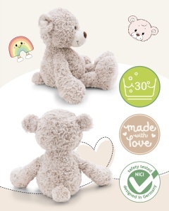 Ursulet de Plus NICI Finni 25 cm - gri - Moale si Jucaus - Img 3