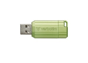 USB Stick Verbatim Pinstripe 64GB, Eucalyptus Green, Schiebemechanismus - Img 2